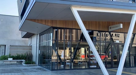 Entrance of Urban New Concept at Christchurch, Canterbury, NZ with sleek modern design.