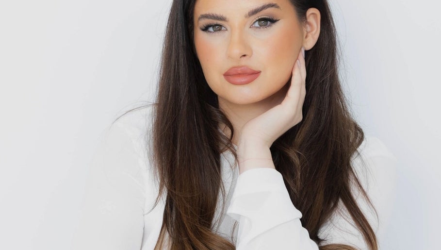 Close-up of a model with flawless makeup at NAILME STUDIO, Melbourne, Victoria, AU