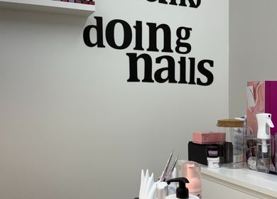 NAILME STUDIO workspace with nail tools and decor in Melbourne, Victoria, AU.