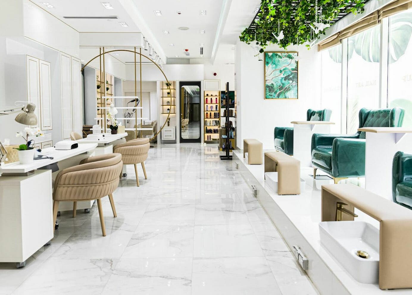 Sleek interior of Cherish Ladies Salon in دبي, دبي, AE with plush seating and modern decor.