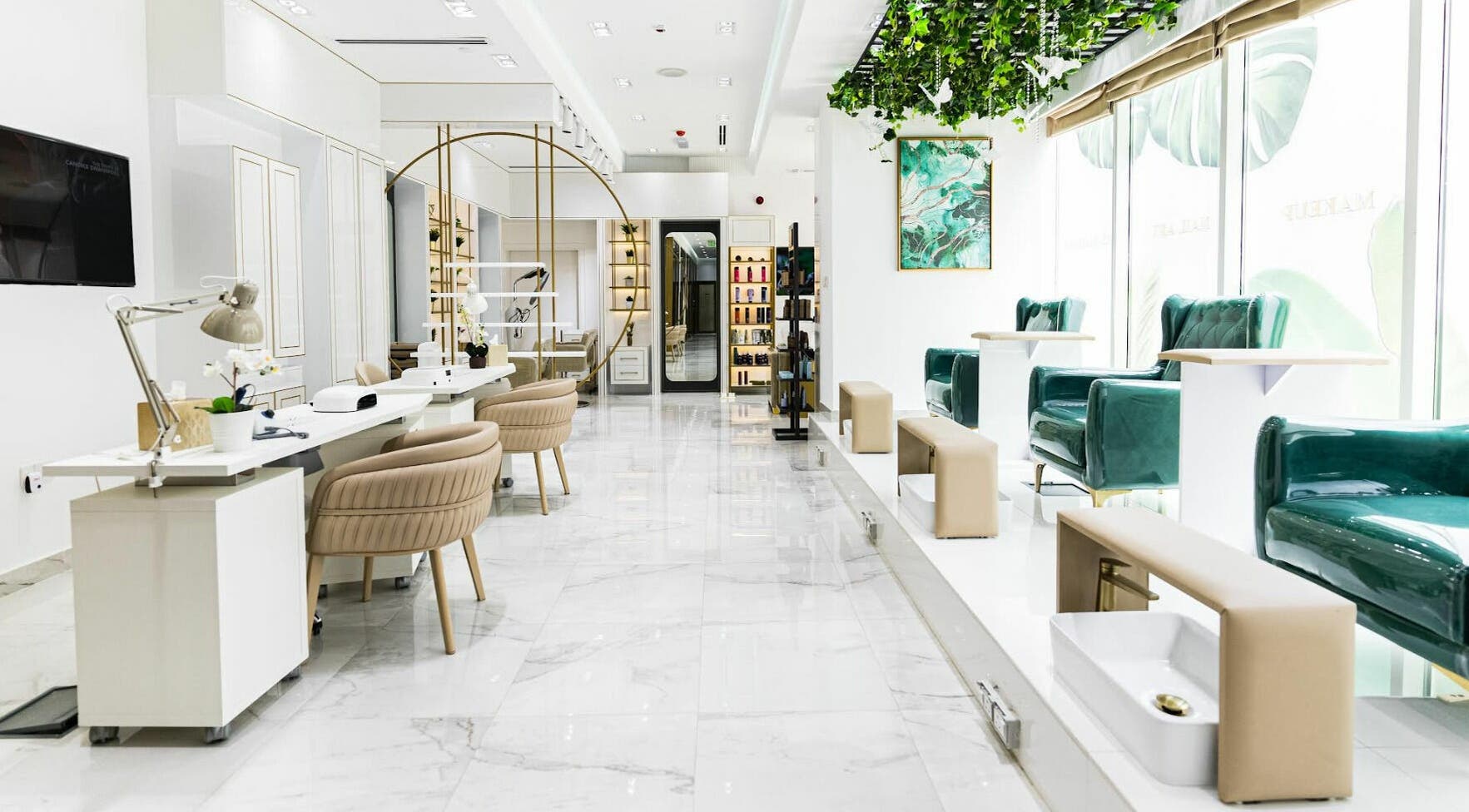 Sleek interior of Cherish Ladies Salon in دبي, دبي, AE with plush seating and modern decor.