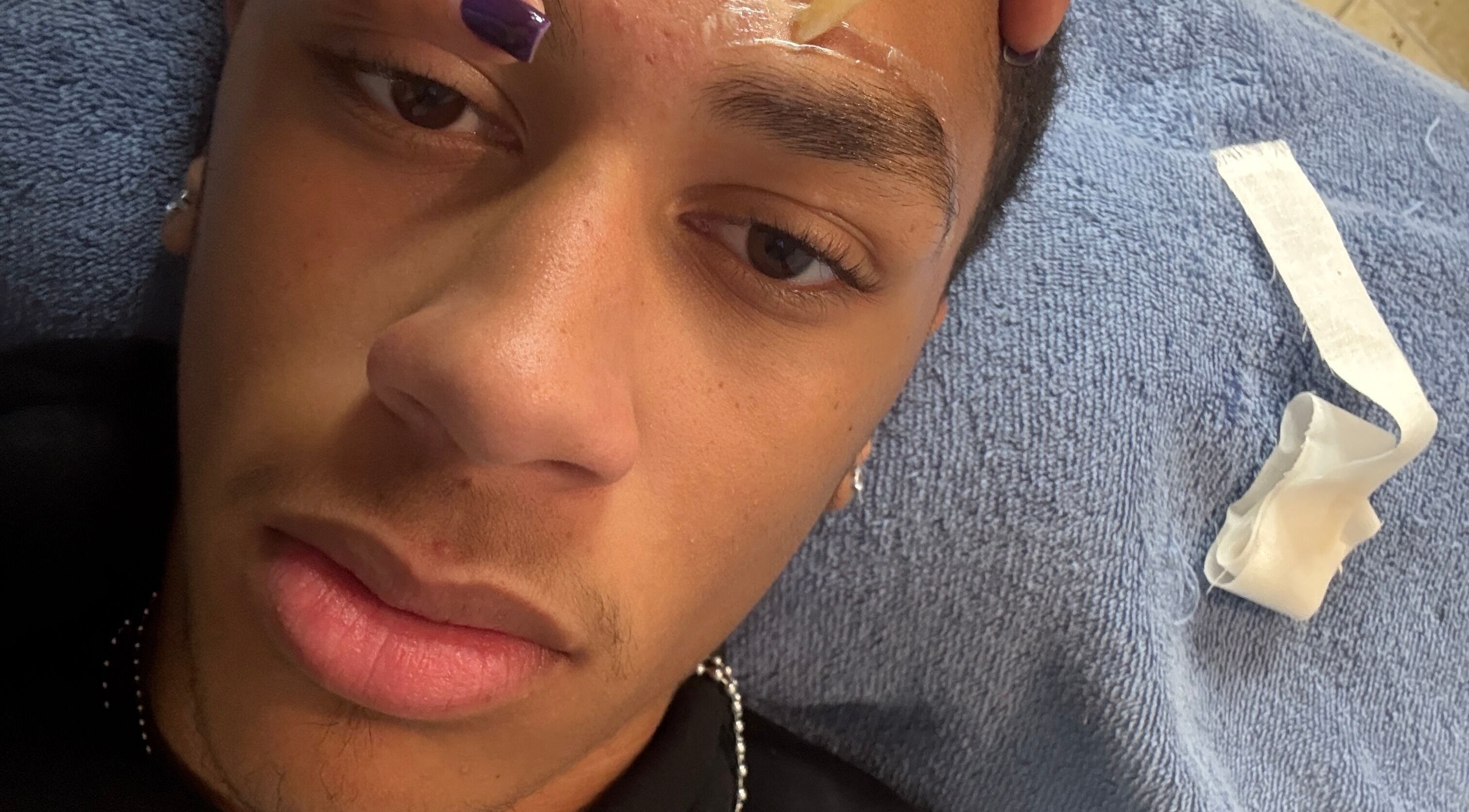 A professional eyebrow waxing session at Waxing by Keisha in Newport News, Virginia, US.