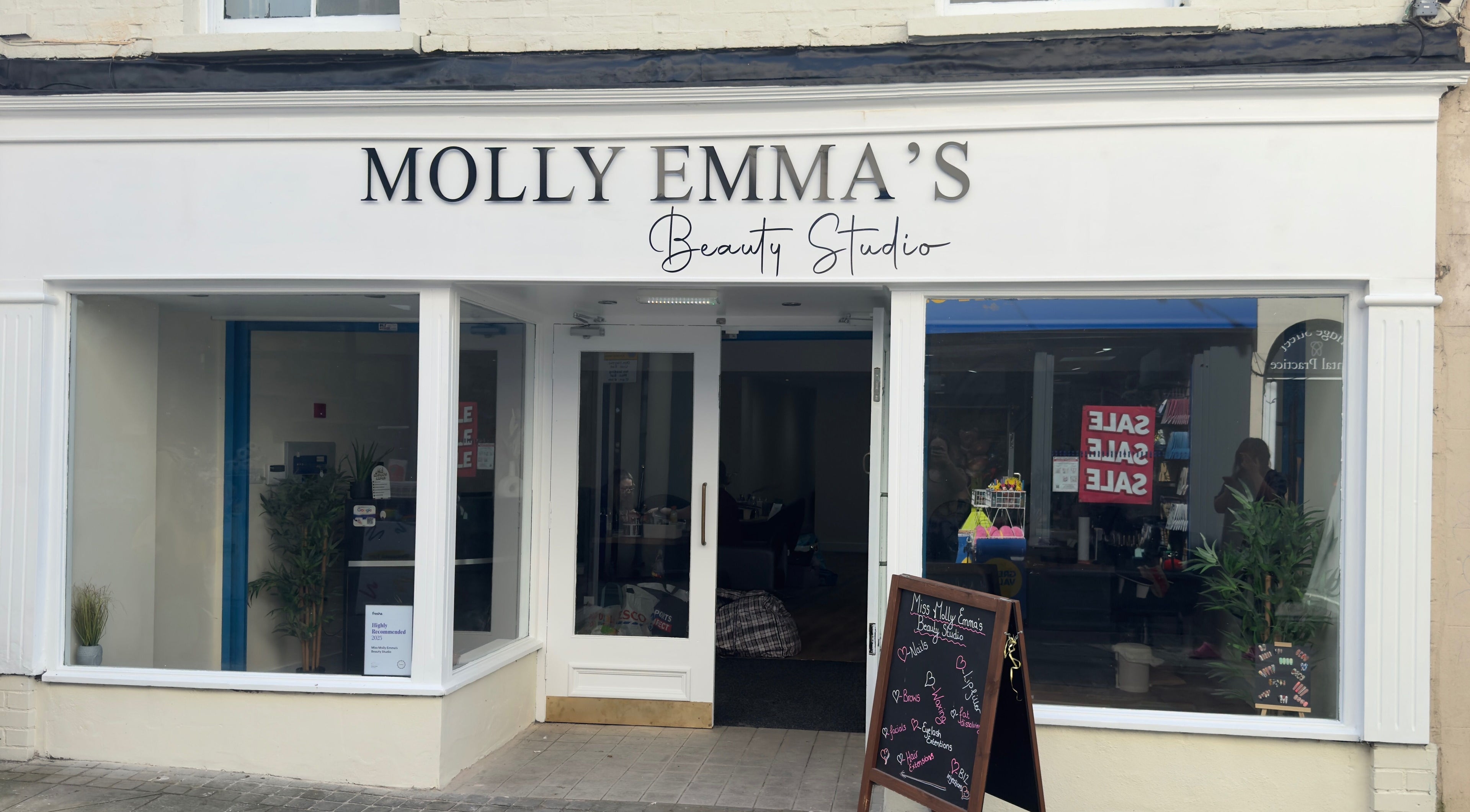 Front view of Molly Emma’s Beauty Studio in Haverfordwest, Wales, GB with welcoming entrance.