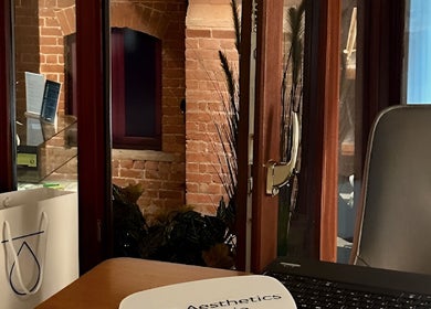 Chic interior view of Smile Aesthetics by Jamie in Cardiff, Wales, GB featuring a polished workspace.