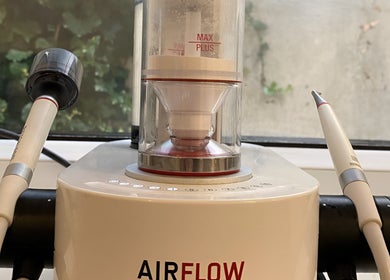 Advanced Airflow device at Smile Aesthetics by Jamie, Cardiff, Wales, GB for dental treatments.