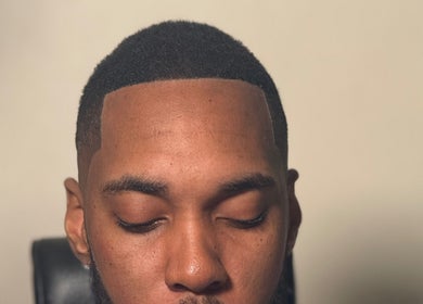 Close-up of a precise fade haircut done at LM CUTZ, London, England, GB.
