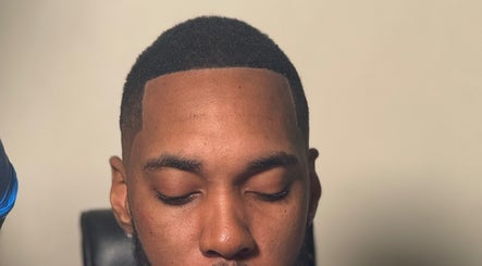 Close-up of a precise fade haircut done at LM CUTZ, London, England, GB.