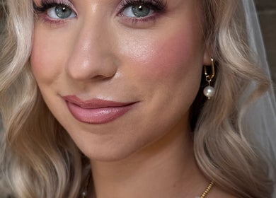 Bridal makeup close-up by Heather Connor at Elevate, Linlithgow, Scotland, GB showcasing flawless beauty.