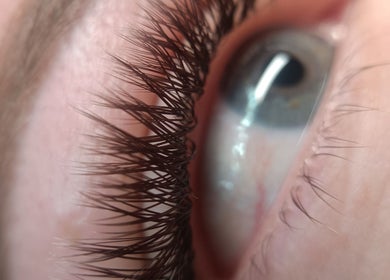 Close-up of expertly applied lashes at Lash Artistry by RK, Buttaba, New South Wales, AU.