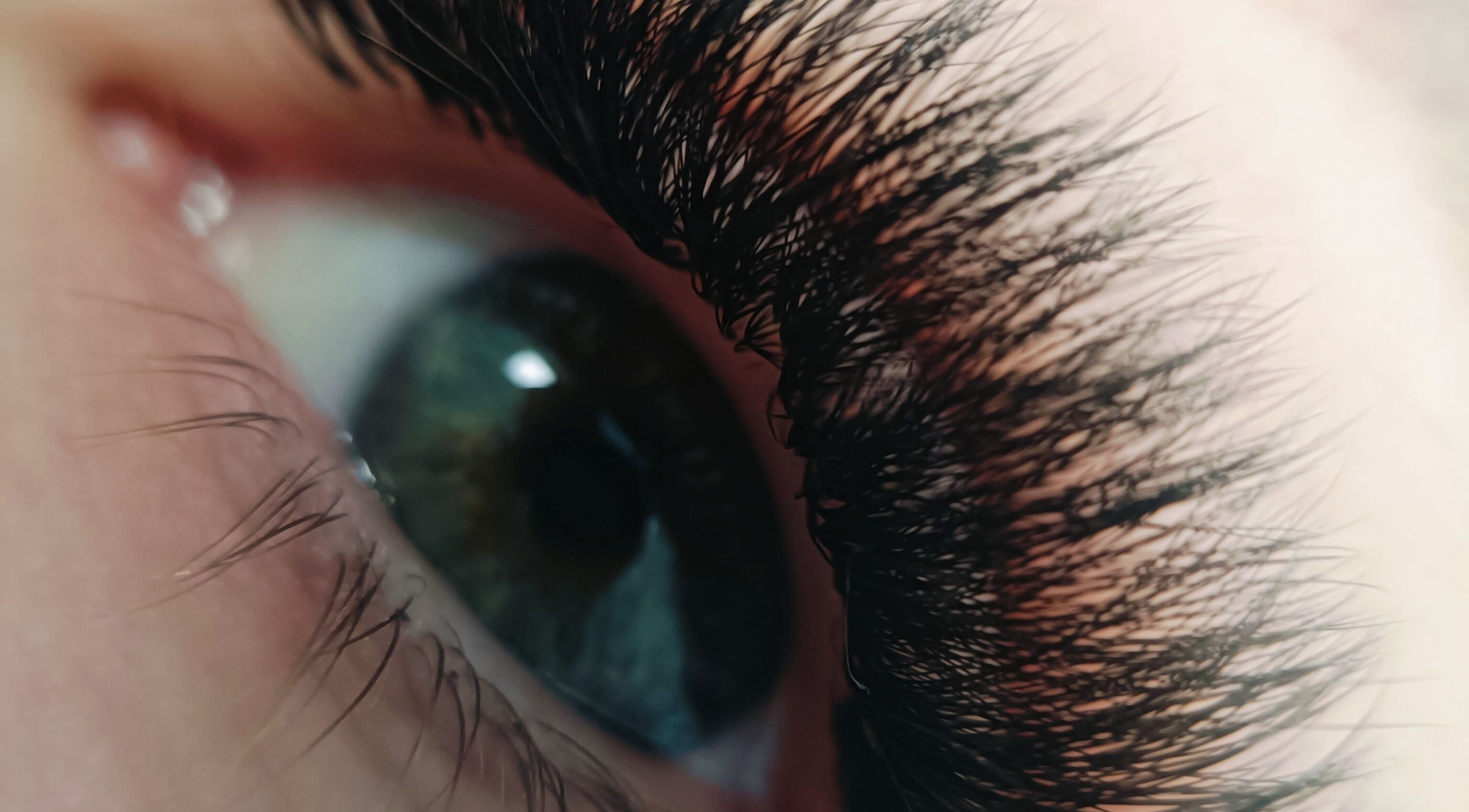 Close-up of eyelash extensions at Lash Artistry by RK, Buttaba, New South Wales, AU.