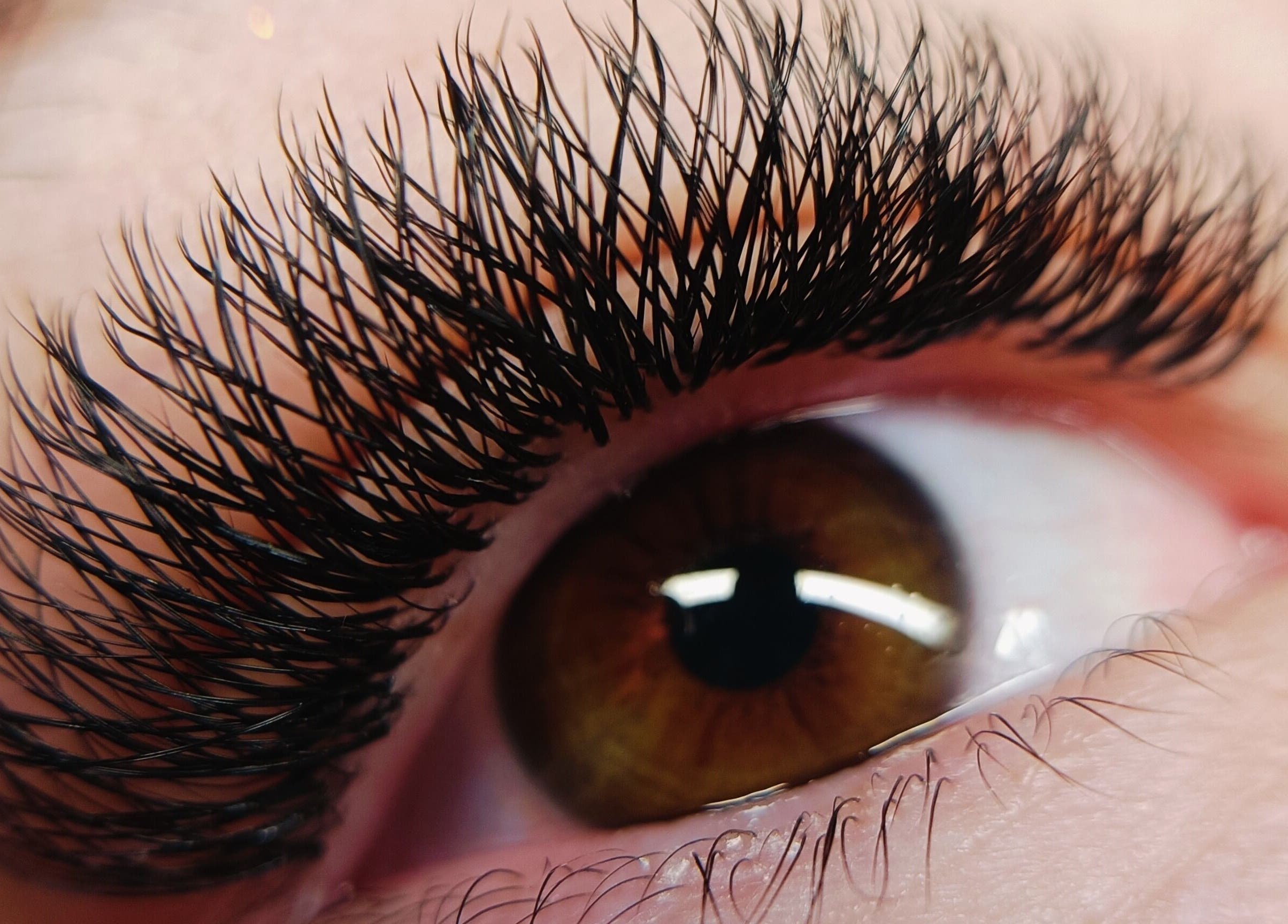 Close-up of voluminous eyelashes at Lash Artistry by RK, Buttaba, New South Wales, AU.