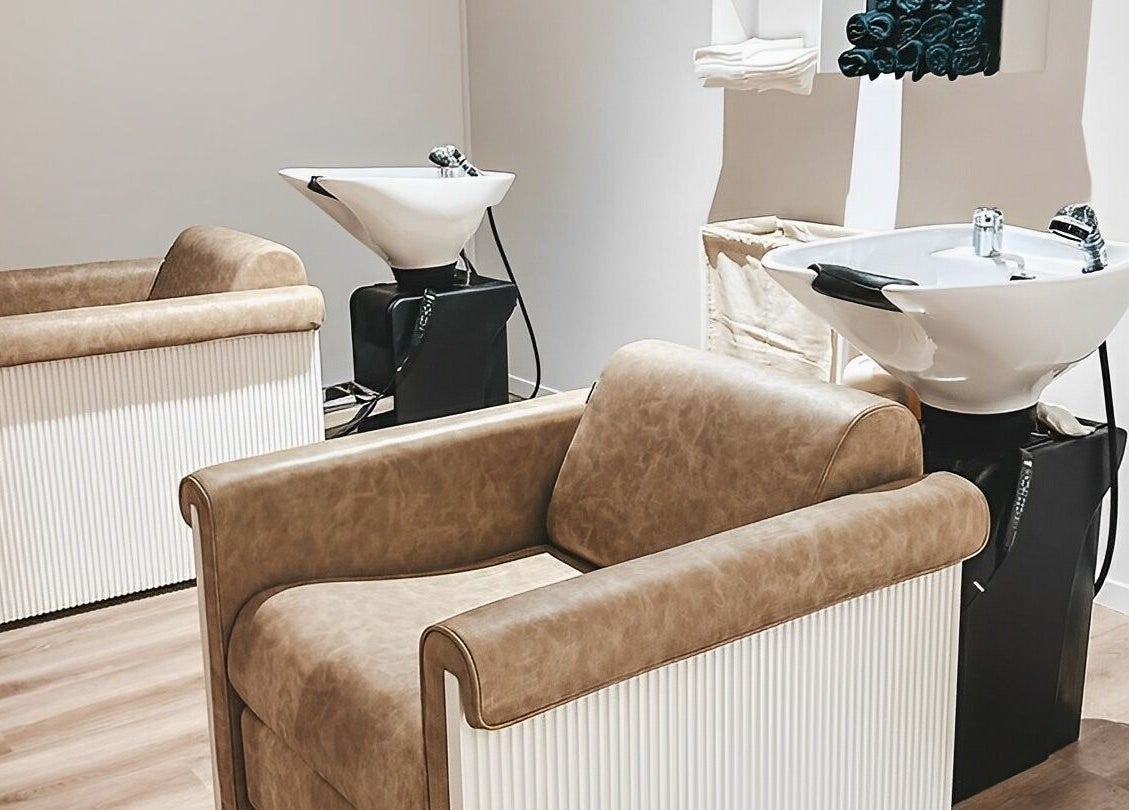 Elegant wash stations at Blondelicious, Palm Cove, Queensland, AU, featuring modern design and comfort.