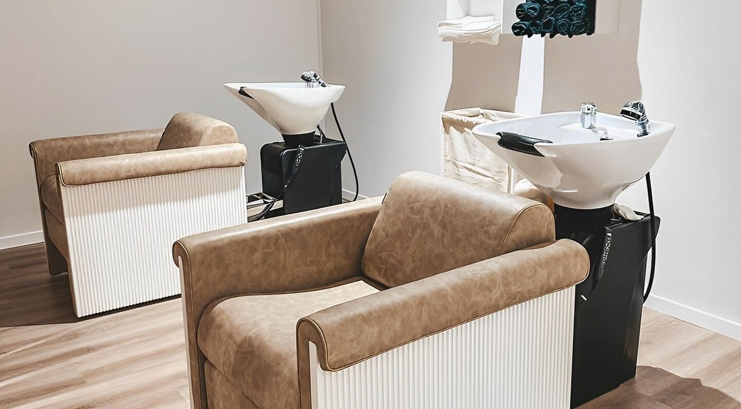 Elegant wash stations at Blondelicious, Palm Cove, Queensland, AU, featuring modern design and comfort.