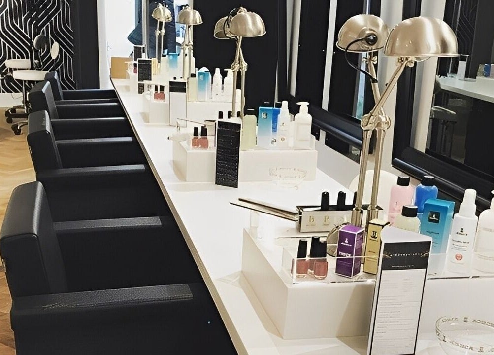 Modern beauty stations at Mirror Mirror Shrewsbury, with premium products in Shrewsbury, GB.