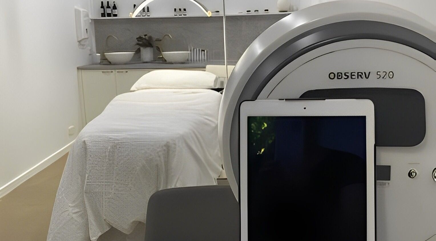 Relaxing treatment room at The Skin Conservatory - Mildura South, Victoria, AU with modern equipment.