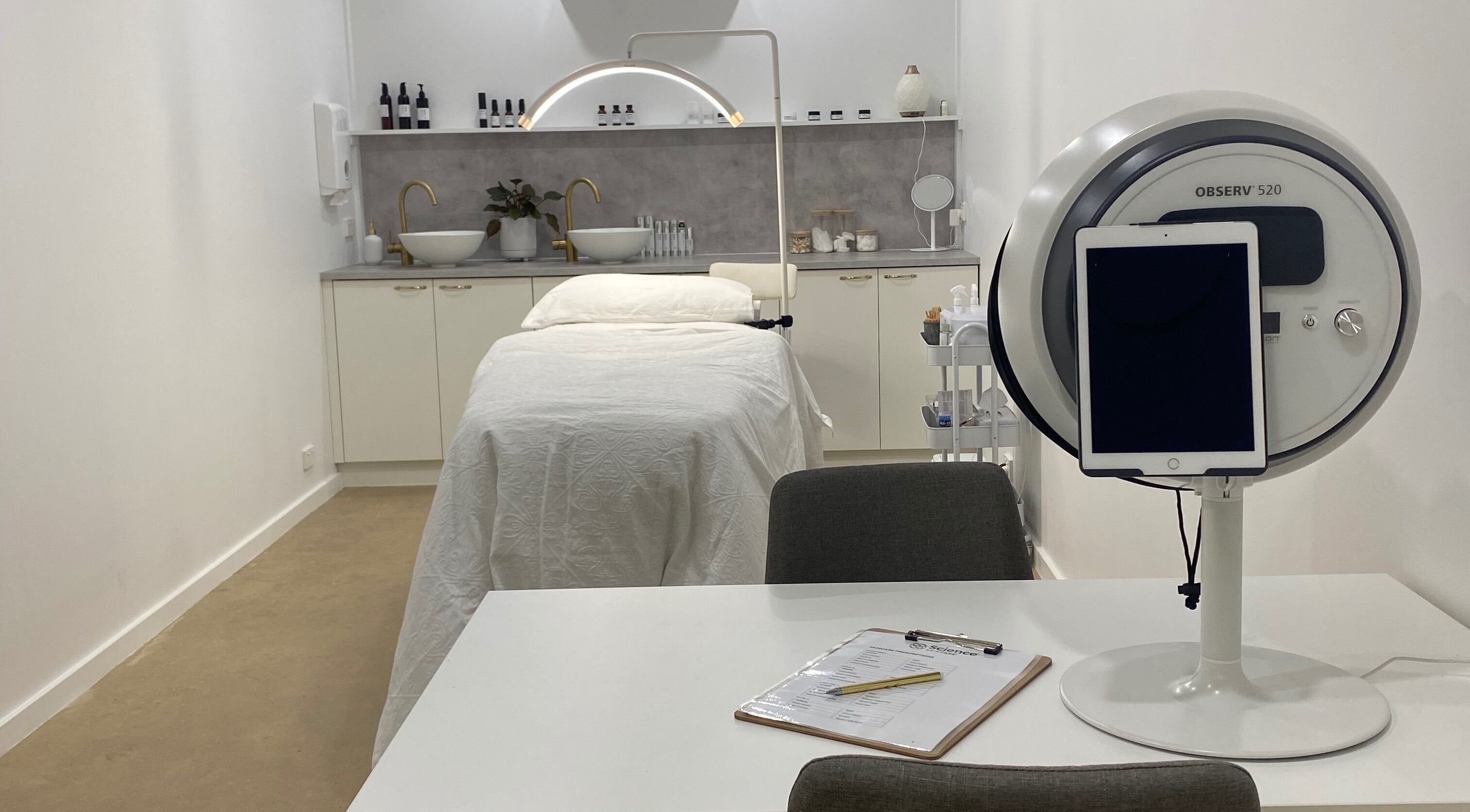 A serene treatment room at The Skin Conservatory - Aldinga Beach, South Australia, AU, offering calming services.