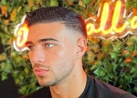 Close-up of a stylish haircut at Fade Masters Barbers & Tanning Salon Hale, Hale Barns, England, GB.