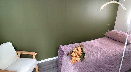 Relaxing treatment room at Tokomaru Arise Skin and Beauty, Tokomaru, Manawatū-whanganui Region, NZ.