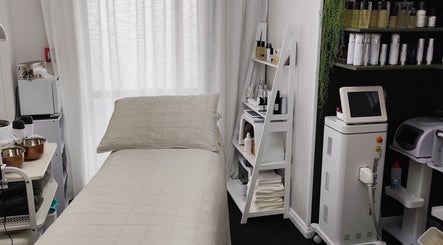 Tranquil treatment room at Arise Skin and Beauty, Palmerston North, Manawatū-whanganui Region, NZ.