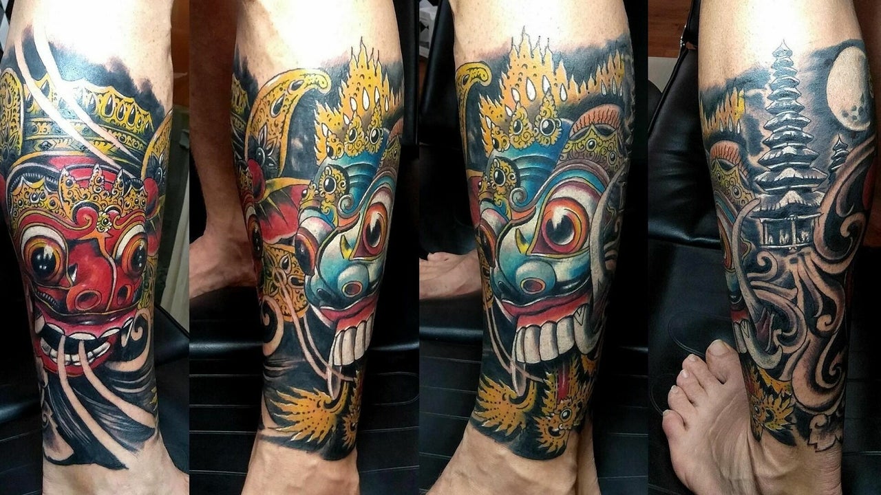 Unleash the mystique with our half Barong & Rangda tattoo. Elevate you... |  TikTok