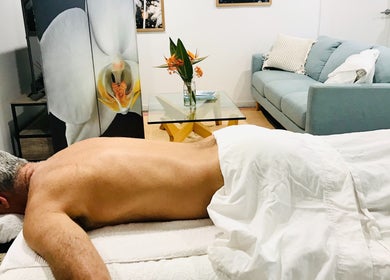 Massage therapy at The Sanctuary, Kingscliff in Kingscliff, New South Wales, AU with calming decor.