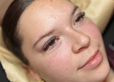Enhanced eyelashes at Ajax - The Glam Goddess, Ajax, Ontario, CA. Highlighting beauty and wellness expertise.