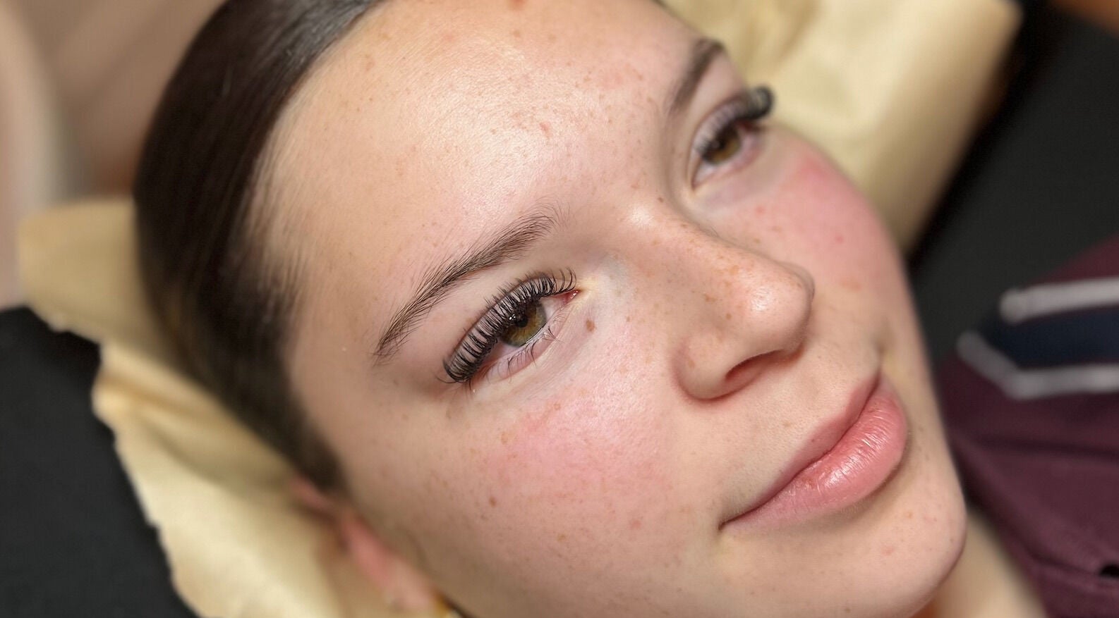 Enhanced eyelashes at Ajax - The Glam Goddess, Ajax, Ontario, CA. Highlighting beauty and wellness expertise.