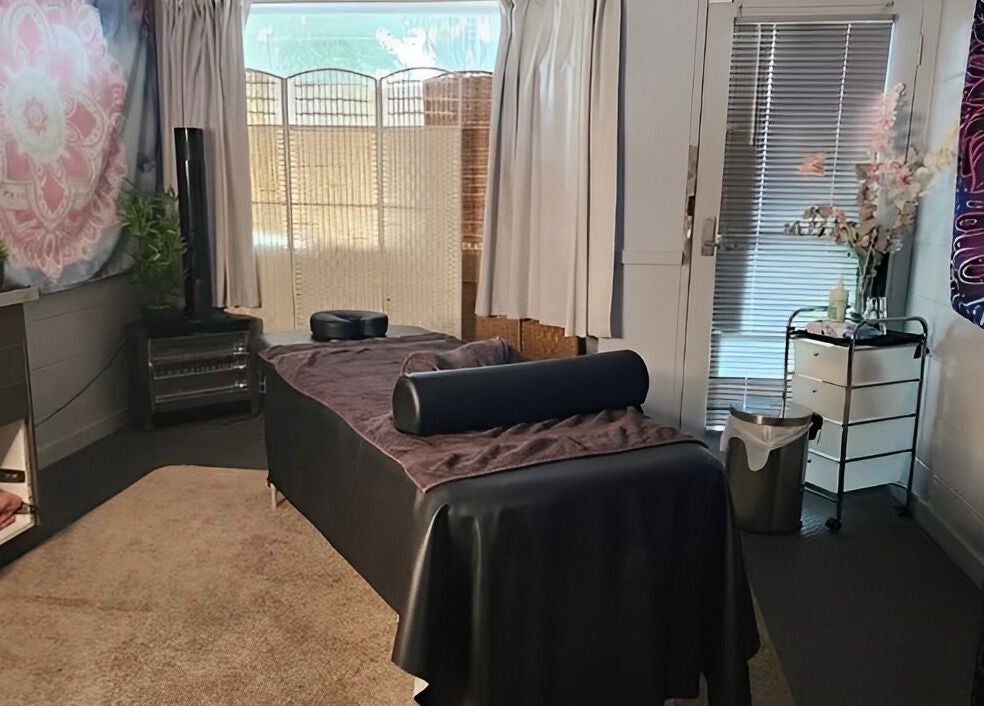 Relaxing massage room at Jewlz Beauty in Palmerston North, Manawatū-whanganui, NZ featuring soothing decor.