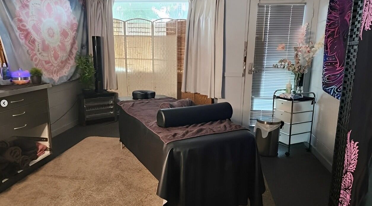 Relaxing massage room at Jewlz Beauty in Palmerston North, Manawatū-whanganui, NZ featuring soothing decor.