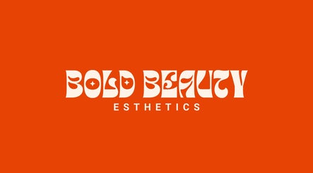 Bold Beauty Esthetics logo on vibrant orange background, Oklahoma City, Oklahoma, US.
