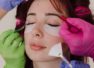 Luxurious eye treatment at Bold Beauty Esthetics in Oklahoma City, Oklahoma, US, showcasing precision care.