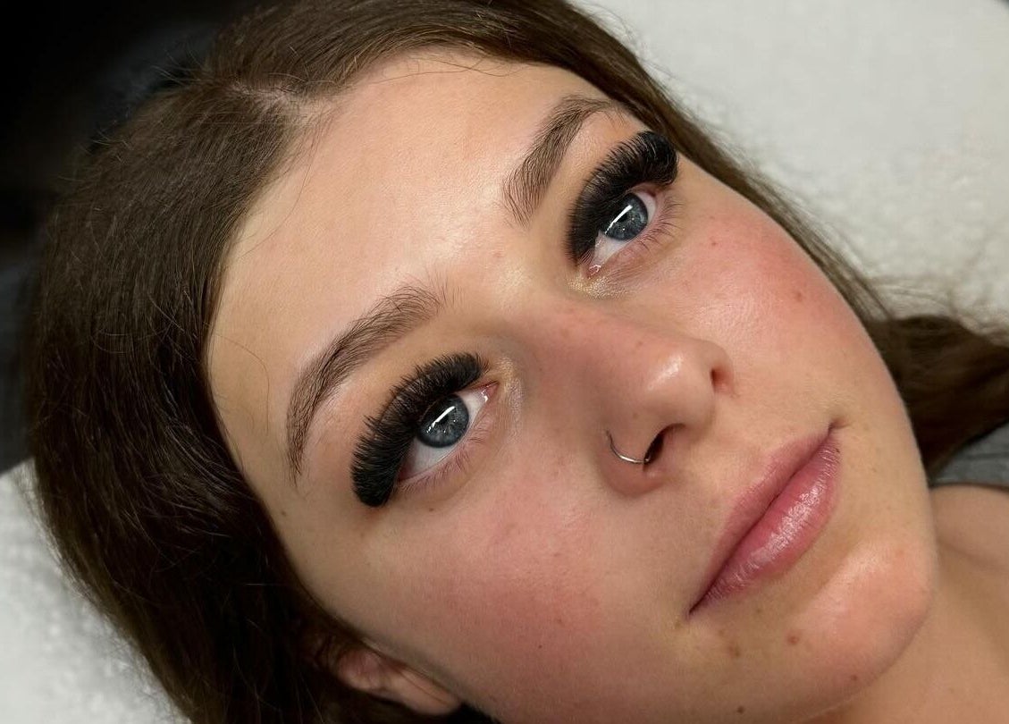 Close-up of lush eyelash extensions at Beauty Arcade in West Leederville, Western Australia, AU.