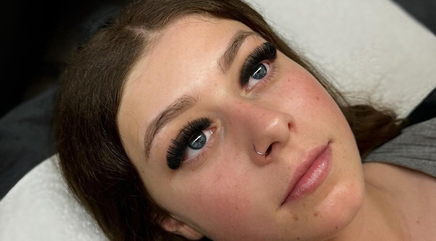 Close-up of lush eyelash extensions at Beauty Arcade in West Leederville, Western Australia, AU.