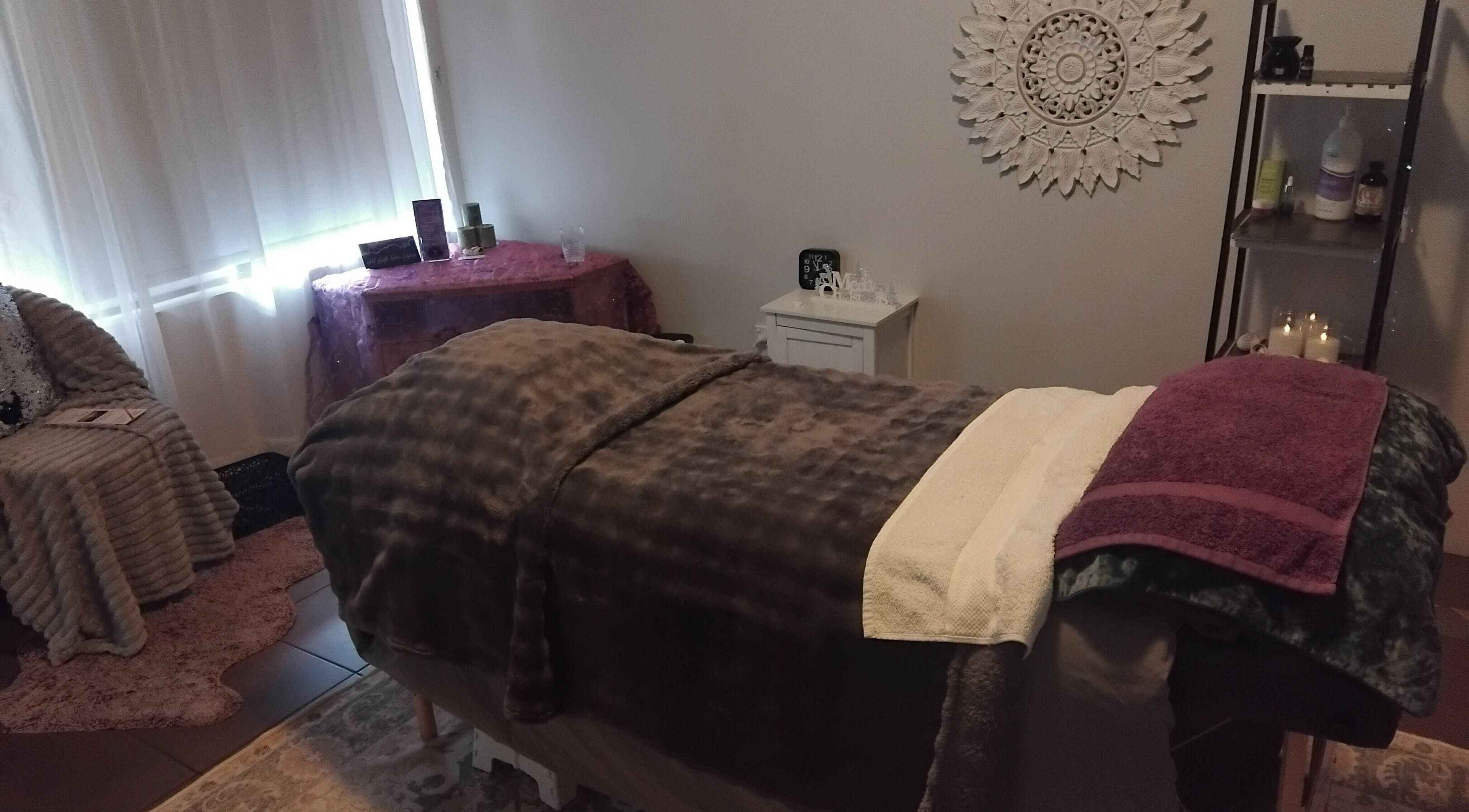 Cozy treatment room at Rlm Beauty & Massage Therapist in Collie, Western Australia, AU, for ultimate relaxation.