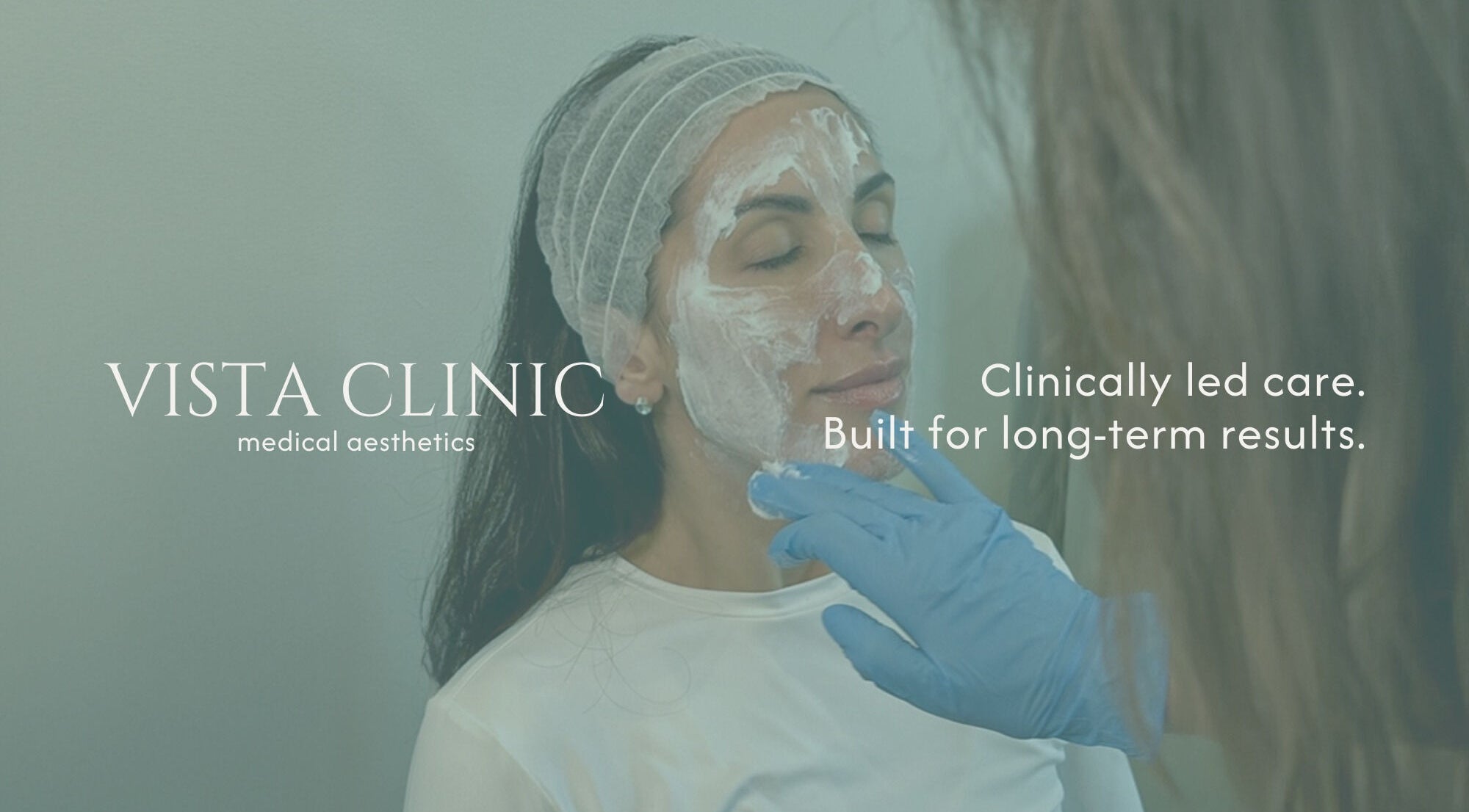 Esthetician applying facial treatment at Vista Clinic Medical Aesthetics, Dublin, County Dublin, IE.