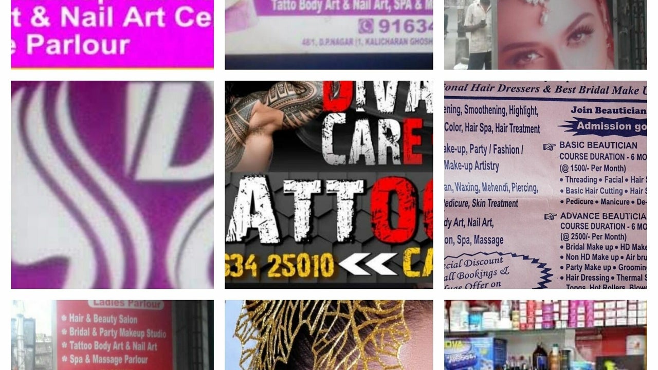 DivaZ Care Beauty Salon Tattoo Studio & Academy, Sinthir more, Kolkata-50 - 48/1, Deshapriya Nagar, Sinthir More, (1, Kalicharan Ghosh Road), Opposite Bombay Dying, Kolkata-700050.  Ground Floor - Kolkata |  fresha