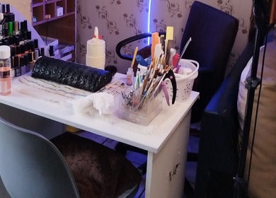 Elegant nail station setup at TheTouch by leoRock in Johannesburg, Gauteng, ZA with tools and polishes.