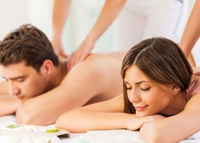 Couple enjoying massage at Prada Massage Spa, Washington, District Of Columbia, US.