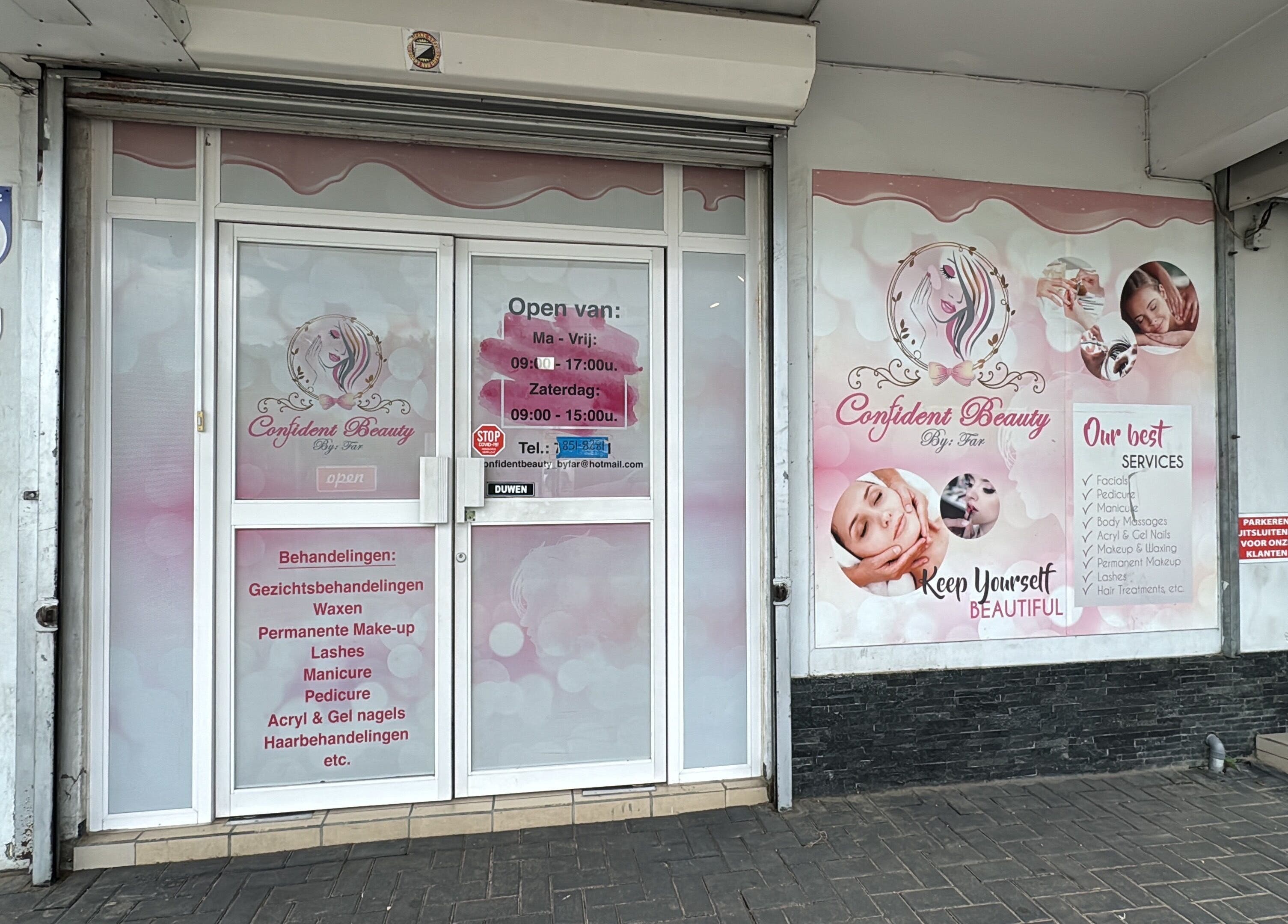 Voorgevel van Confident Beauty by Far in Paramaribo, Paramaribo, SR, met diensten en openingstijden.