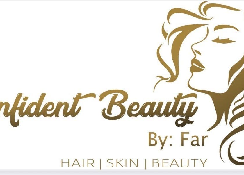 Logo van Confident Beauty by Far met elegante gouden profiellijn, Paramaribo, Paramaribo, SR.