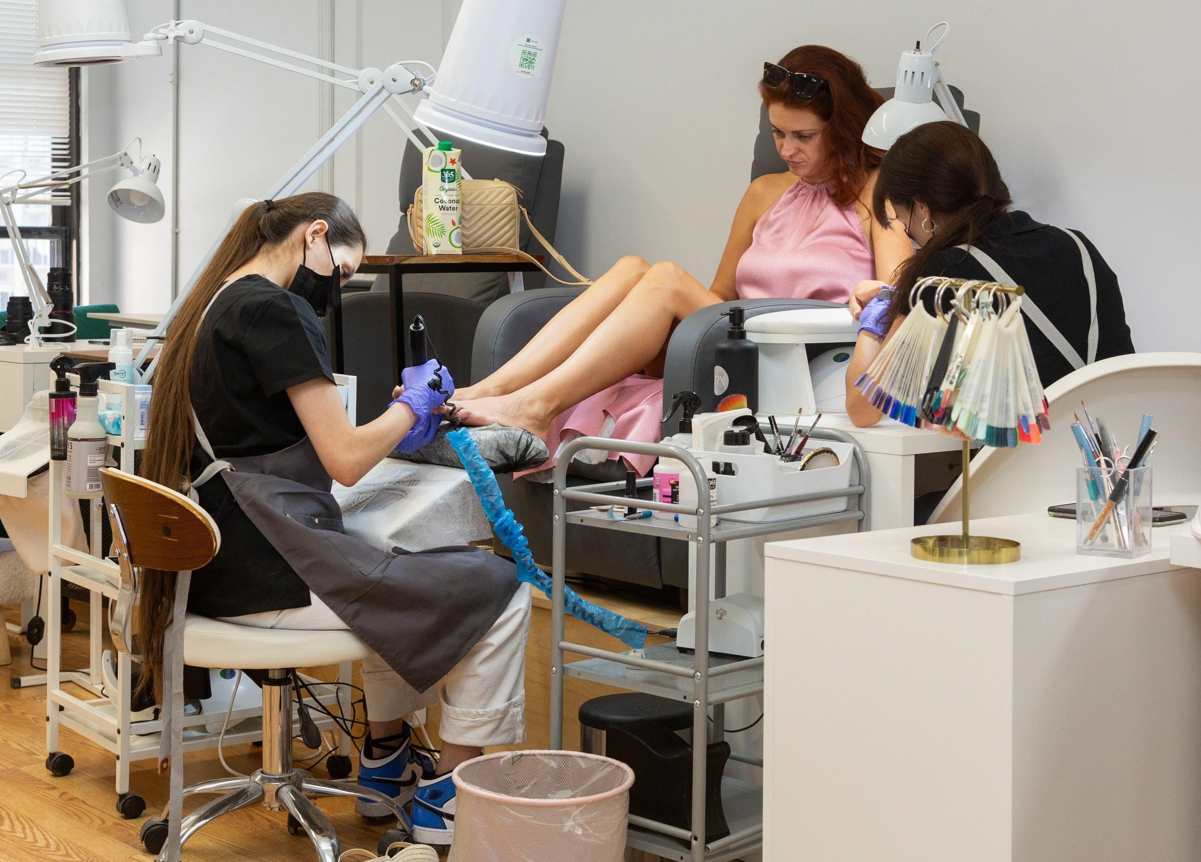 Zaranailsnyc in New York offers luxurious pedicure service in a modern, cozy setting, United States, US.
