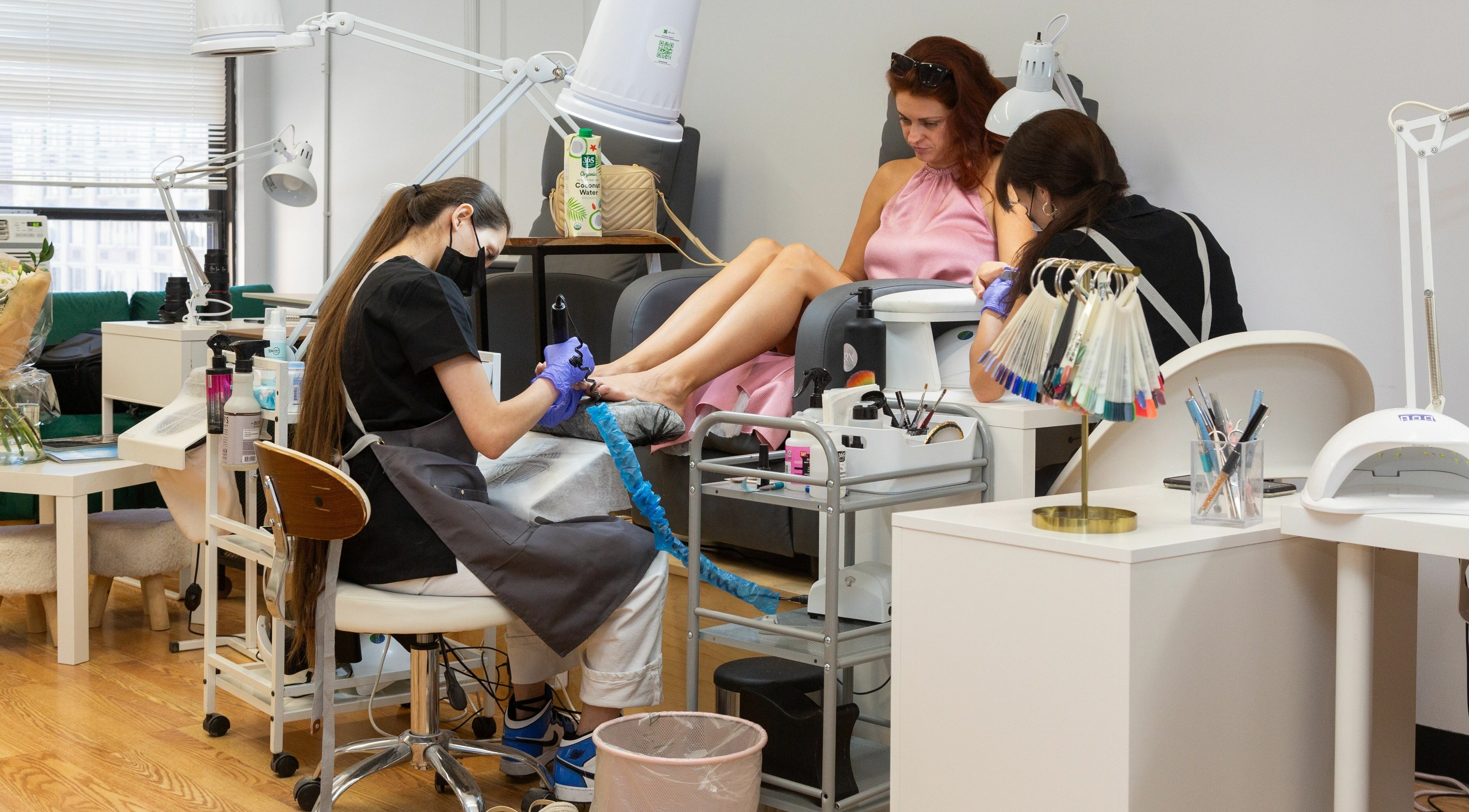 Zaranailsnyc in New York offers luxurious pedicure service in a modern, cozy setting, United States, US.