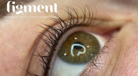 Close-up of detailed eyelash work at Figment Tattoo, Melbourne, Victoria, AU.