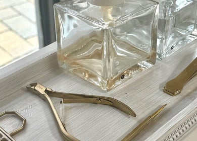 Luxury nail care tools at Mais Nails, Barry, Wales, GB, providing premium manicure services.