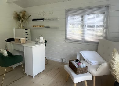 Cozy interior of Nails By Jade in Worthing, England, GB, showcasing a relaxing nail care setup.