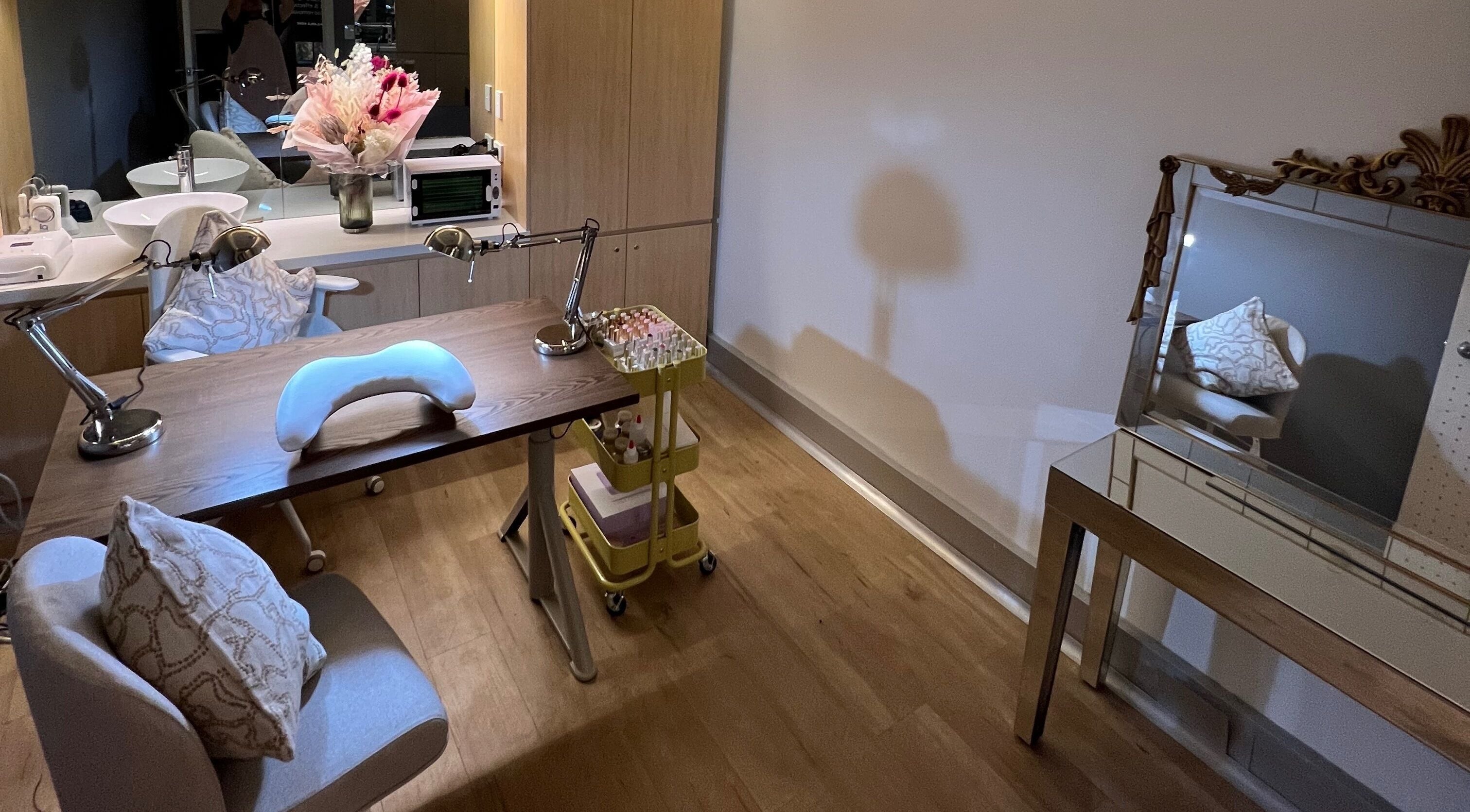 Elegant nail care station at Stay Classy By Helen, Sydney, New South Wales, AU, featuring a chic and modern setup.