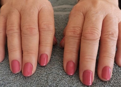Fresh pink manicure at Amazing Beauty Salon and Wellness, Pretoria, Gauteng, ZA.