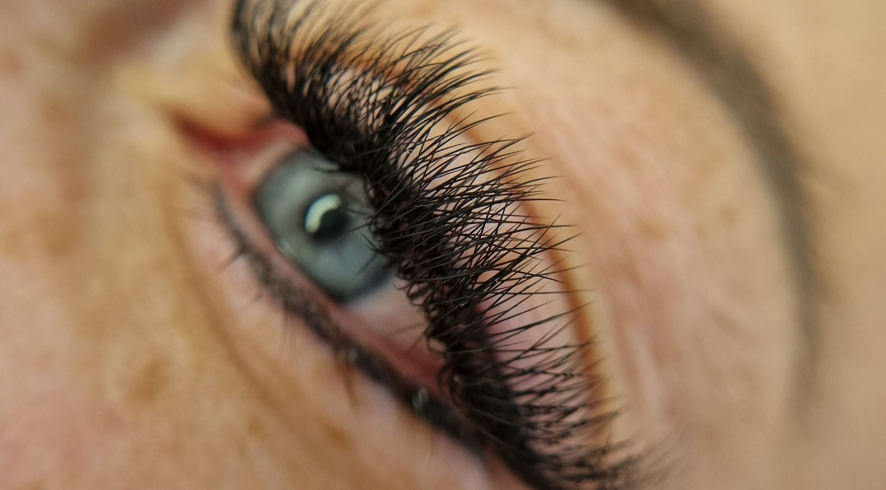 Close-up of expertly styled lashes at Saphire Lashes & Beauty, Burleigh Waters, Queensland, AU.