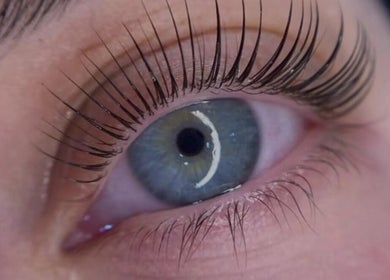 Close-up of eye showcasing luscious lashes at Beauty By Marina, Thetford, England, GB.