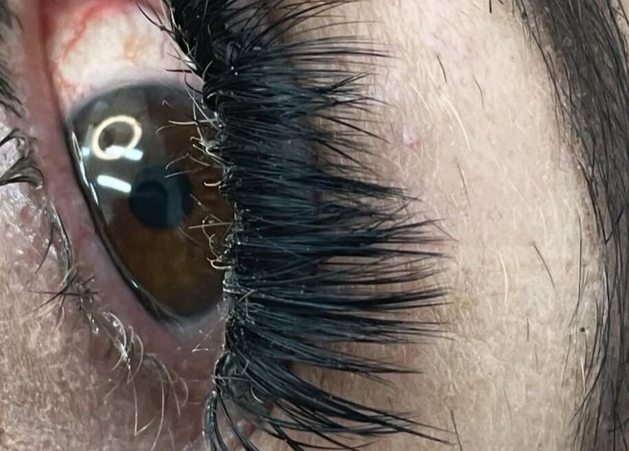 Detailed close-up of eyelash extensions by Lashes by Simone in Boksburg, Gauteng, ZA.